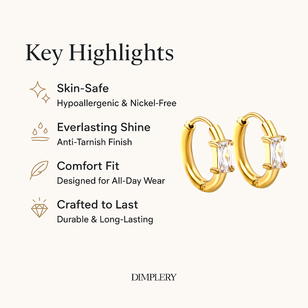 प्रिंसेस स्पार्कल मिनी हूप इयररिंग्स