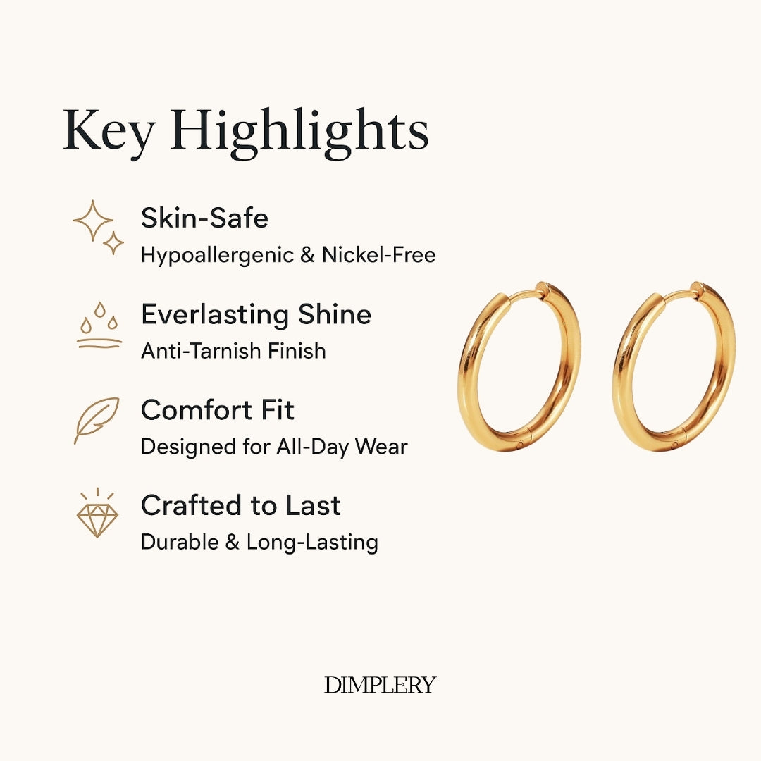 Petite Hoop Earring - 12 MM