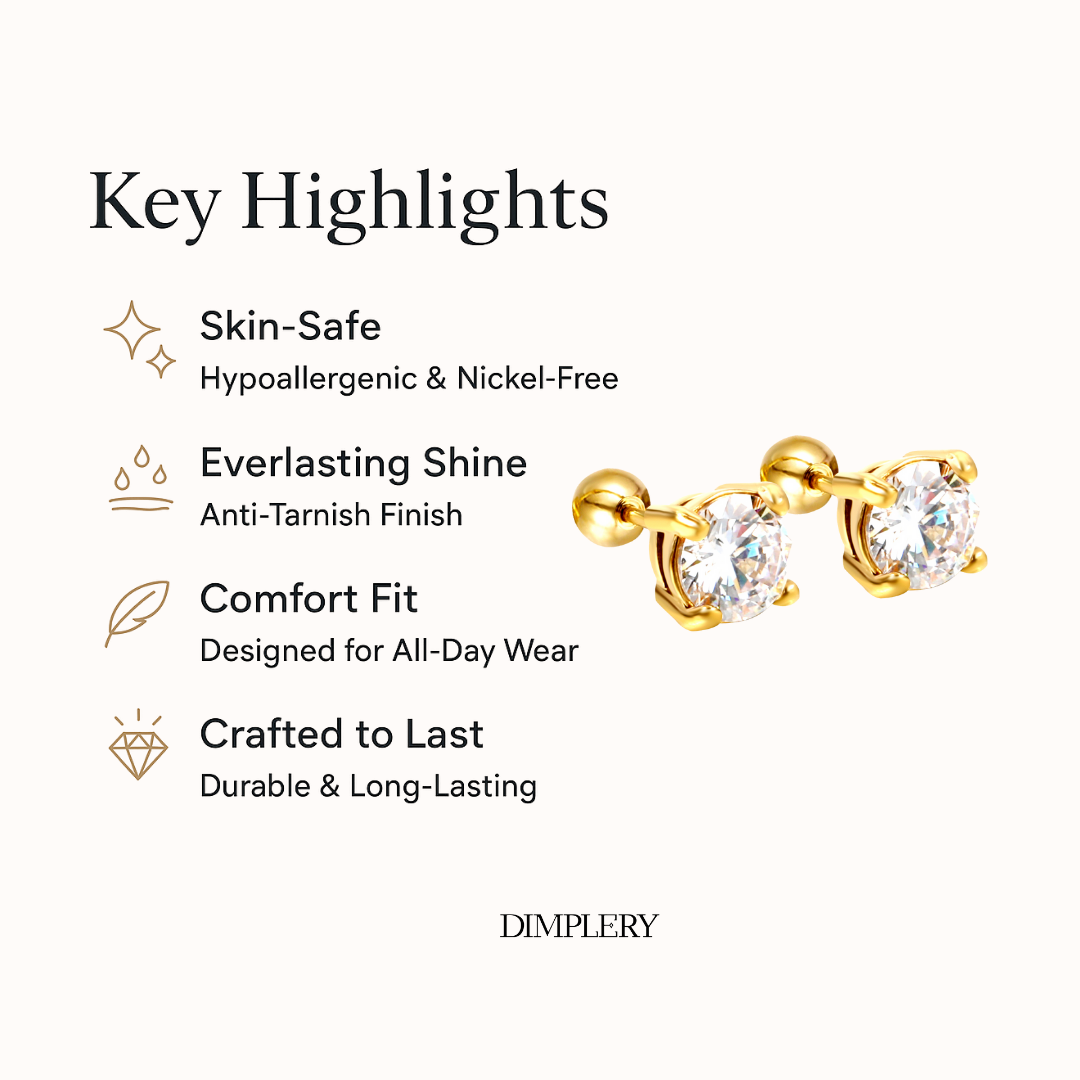 Royal Diamond Stud Earring