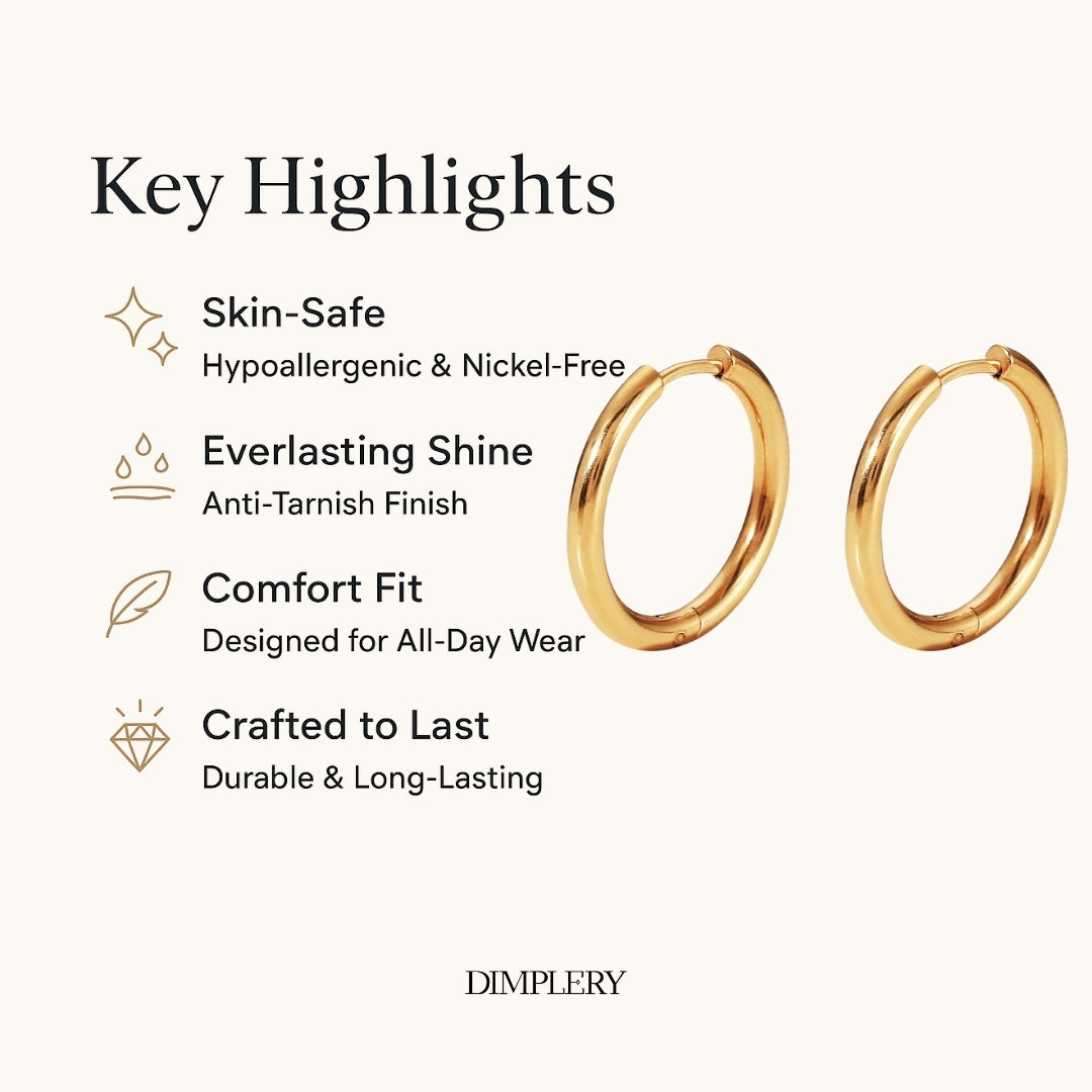 Petite Hoop Earring - 16 MM