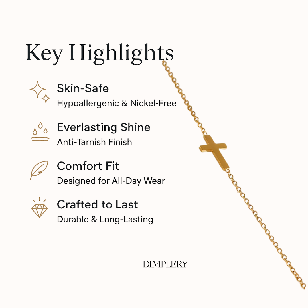 क्लासिक क्रॉस ब्रेसलेट