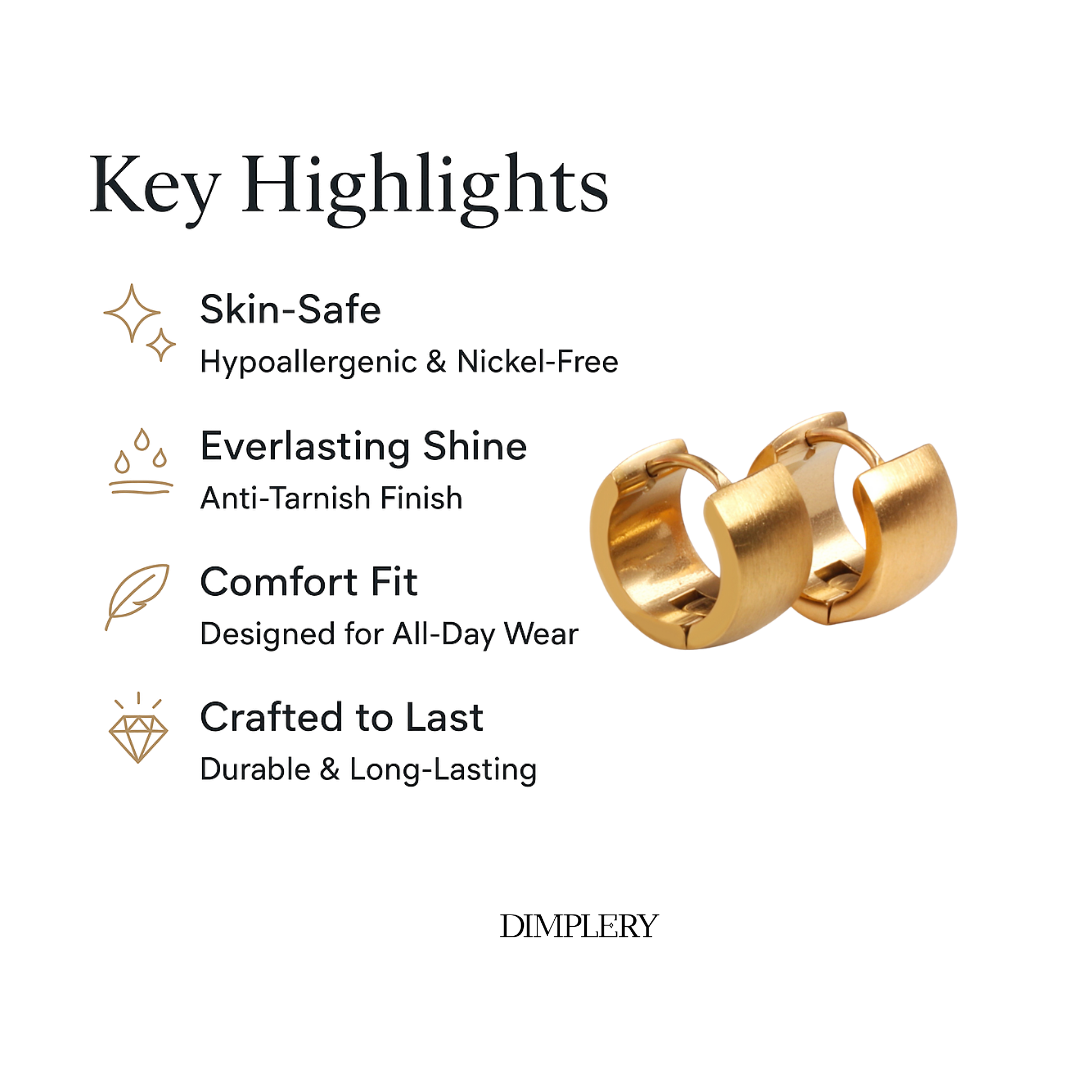 Bold Matt Hoop Earring