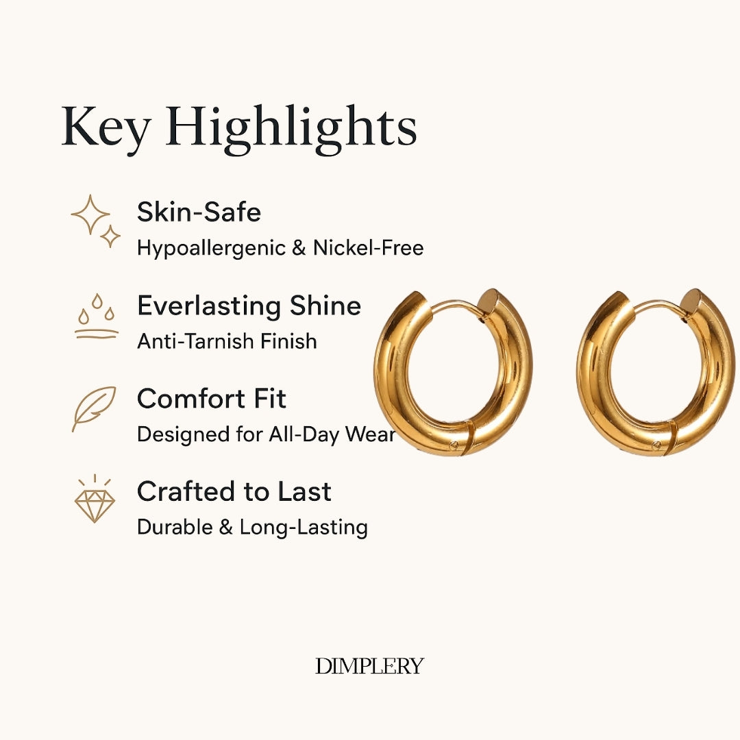 Aira Hoop Earring - 16 MM