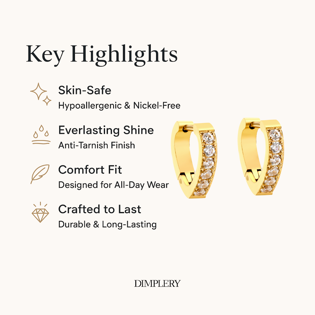 सफेद दिल घेरा बालियां