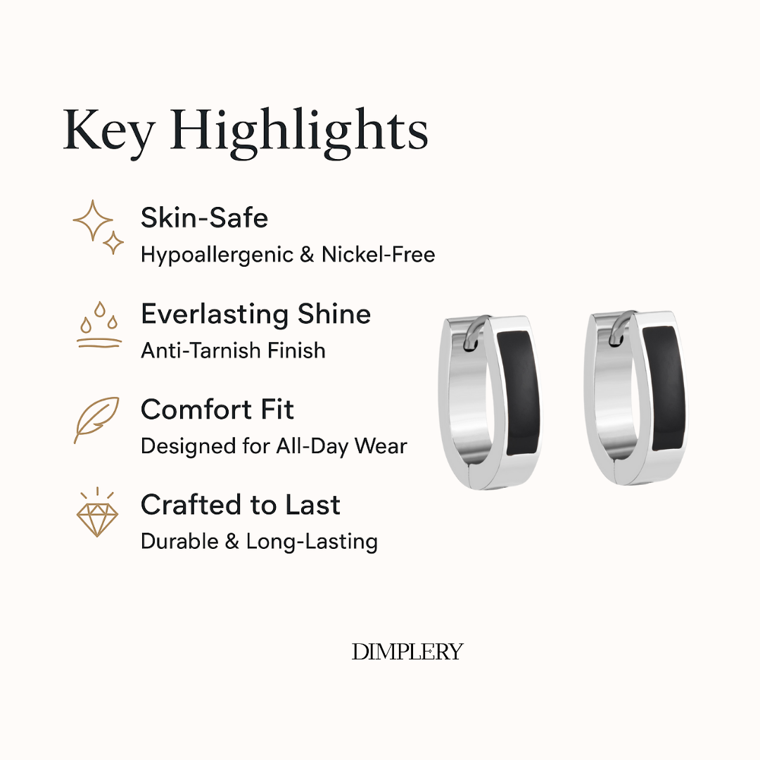 विंटेज मोटी हूप इयररिंग्स - सिल्वर