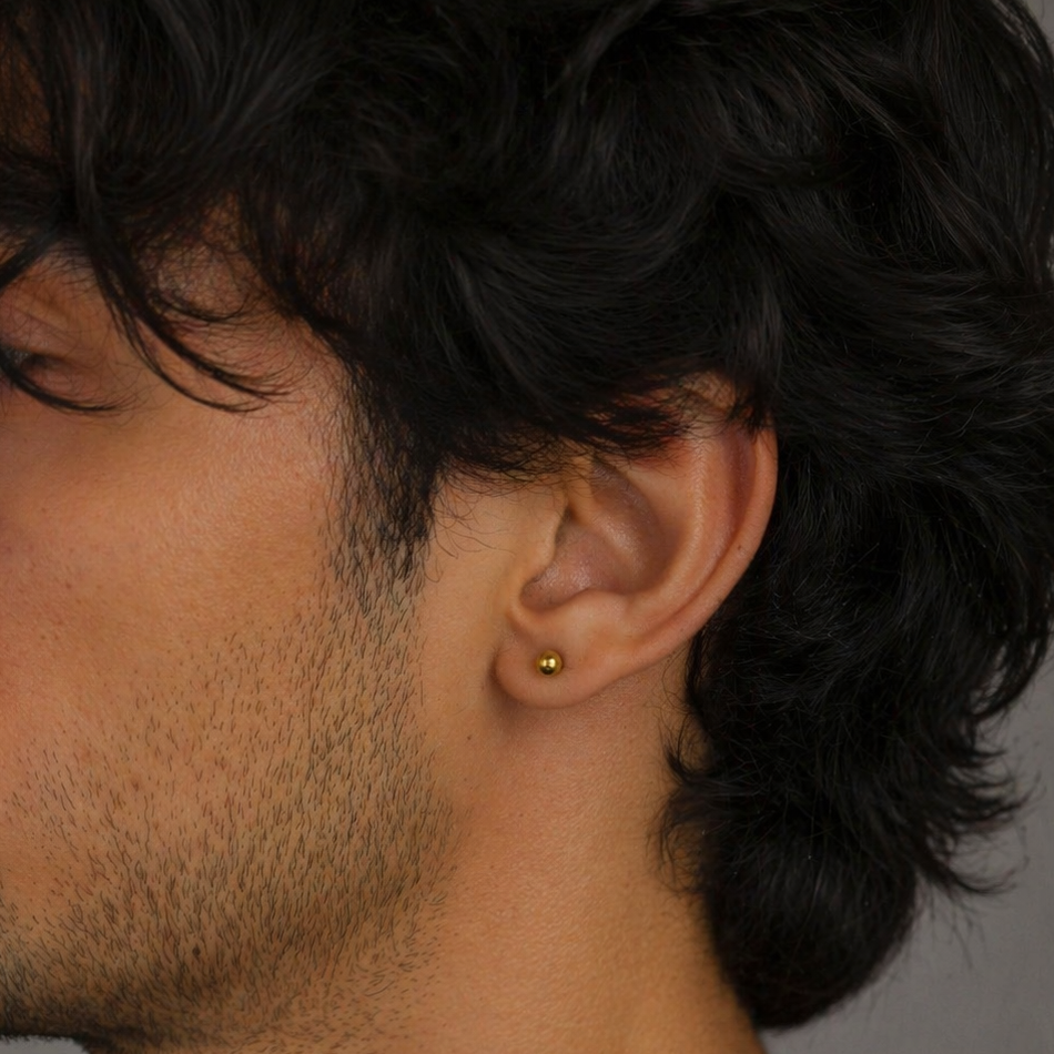 Orb Pin Earring - 4 MM