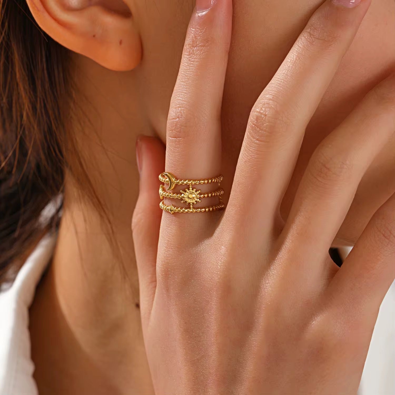 Luna Layered Resizable Ring