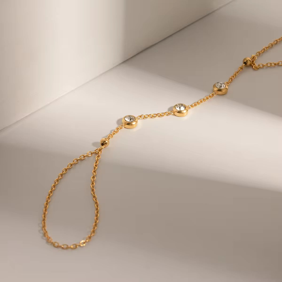 Ira Diamond Hand Chain Bracelet