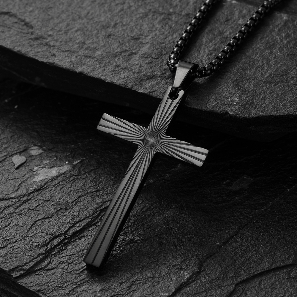 Solstice Cross Chain - Black