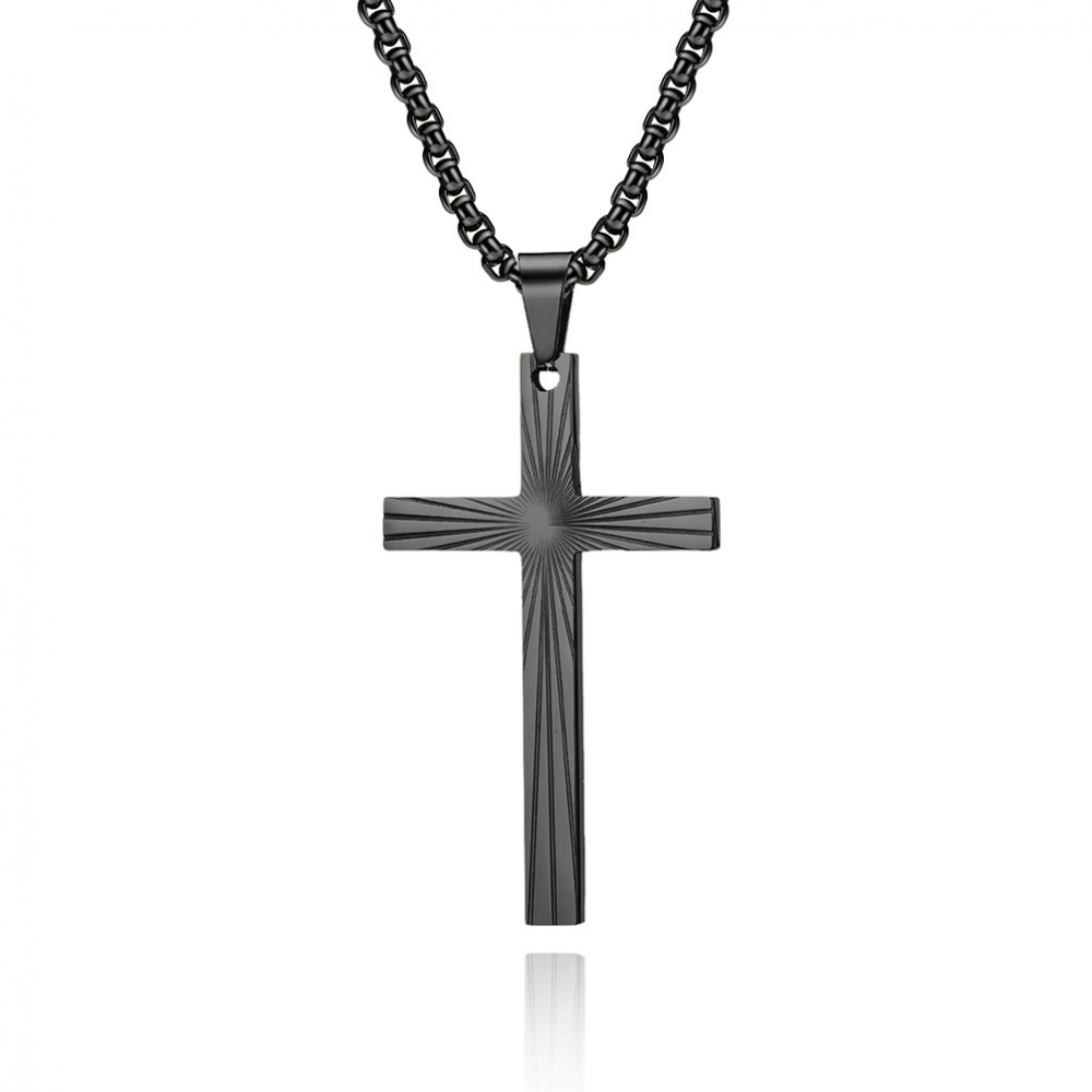 Solstice Cross Chain - Black