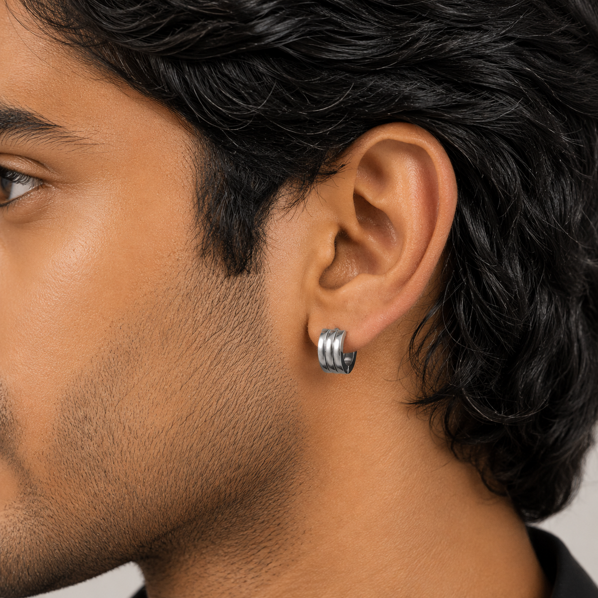 Buckle Hoop Earring - S