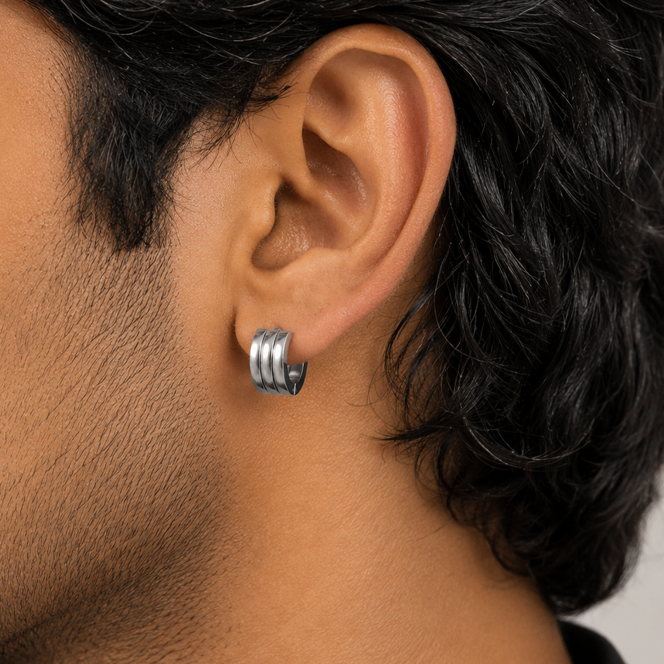 Buckle Hoop Earring - S