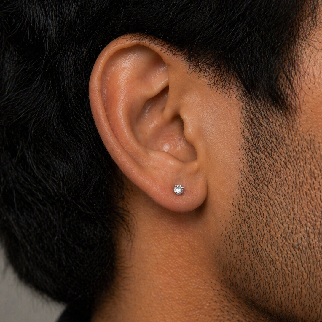 Reversible Diamond Stud Earring - 3 MM