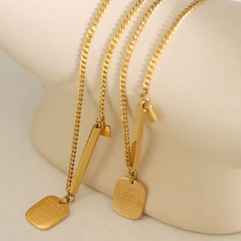 Cuban Chain Letter Necklace