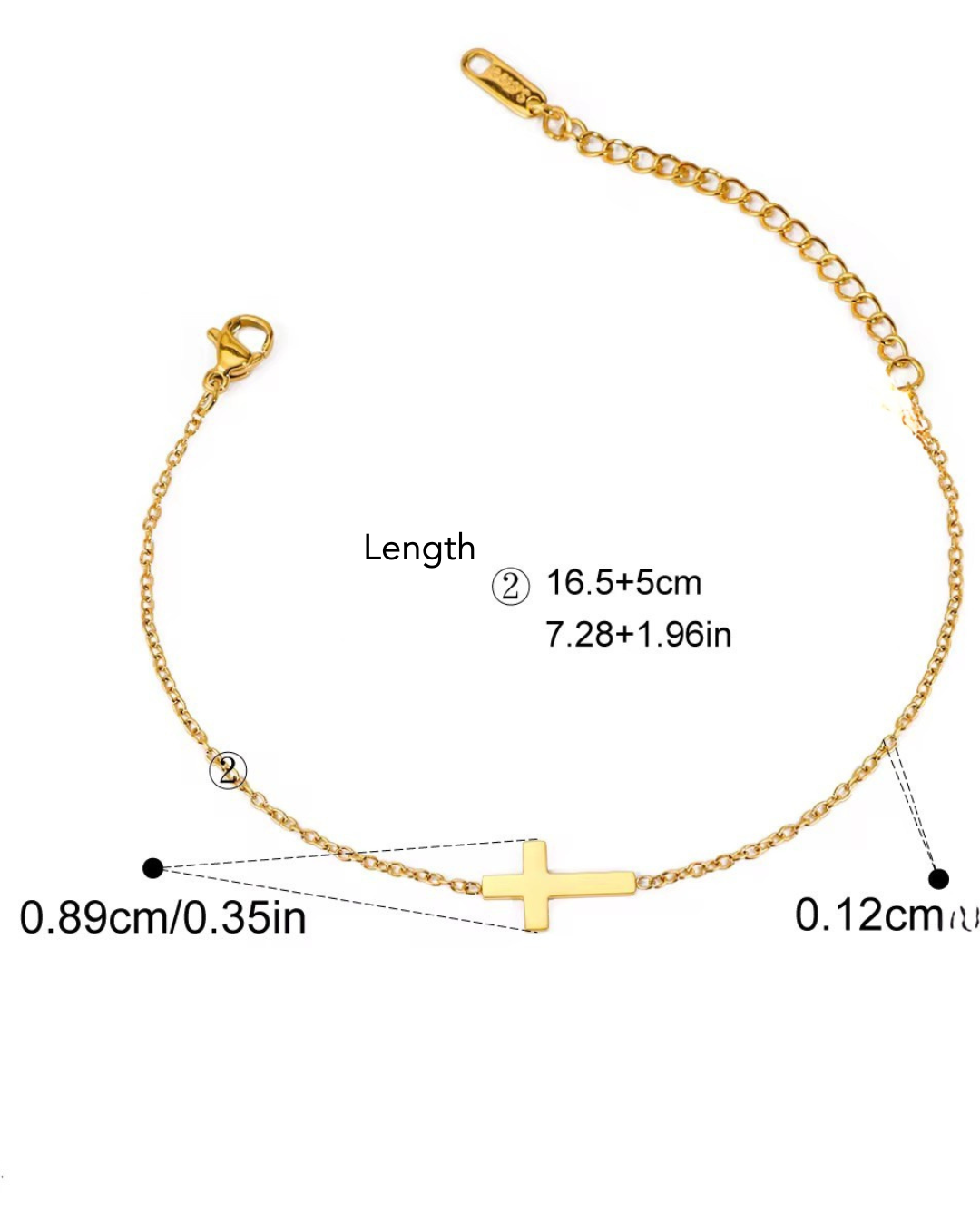 Tiny Cross Bracelet