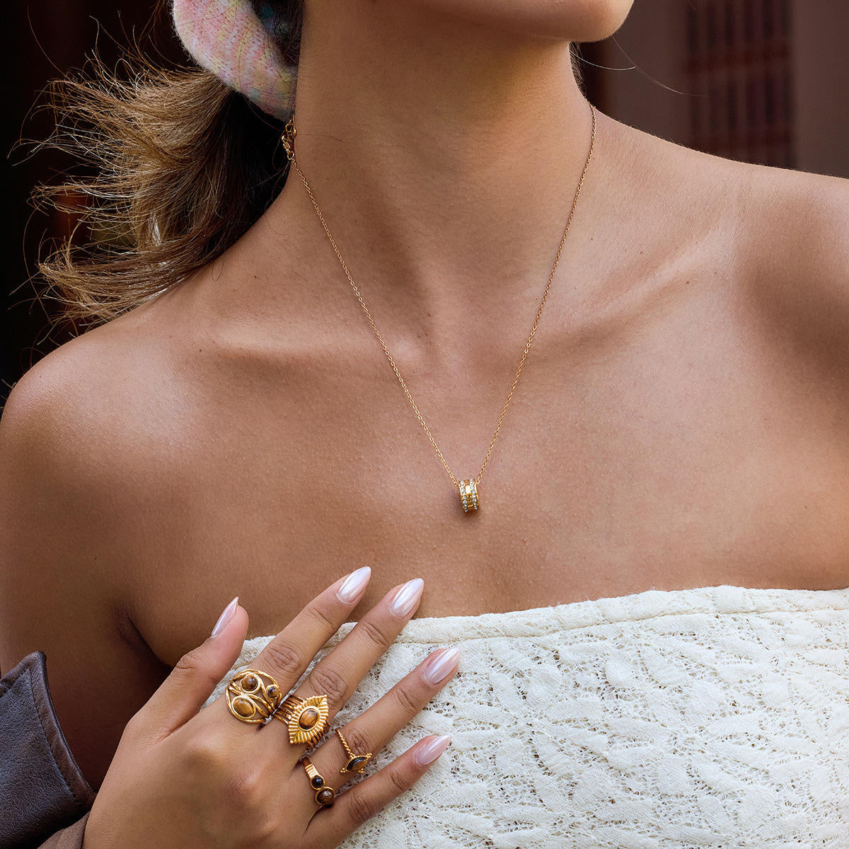 Aira Sparkle Charm Necklace