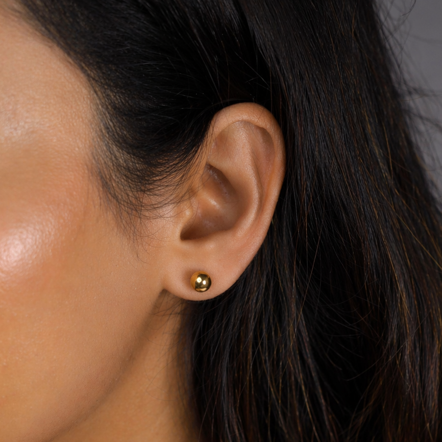Orb Pin Earring - 7 MM