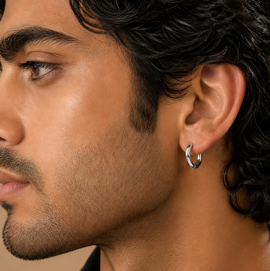 Pipe Hoop Earring - S