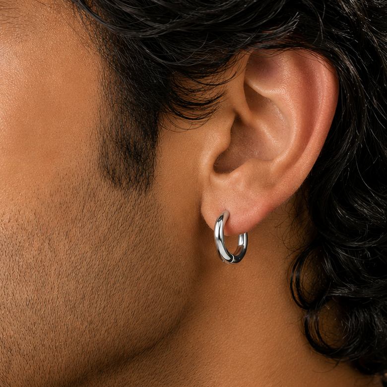 Pipe Hoop Earring - S