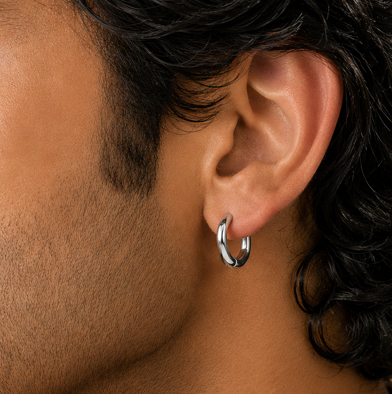 Pipe Hoop Earring - S