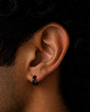 Black Petite Hoop Earring - 8 MM