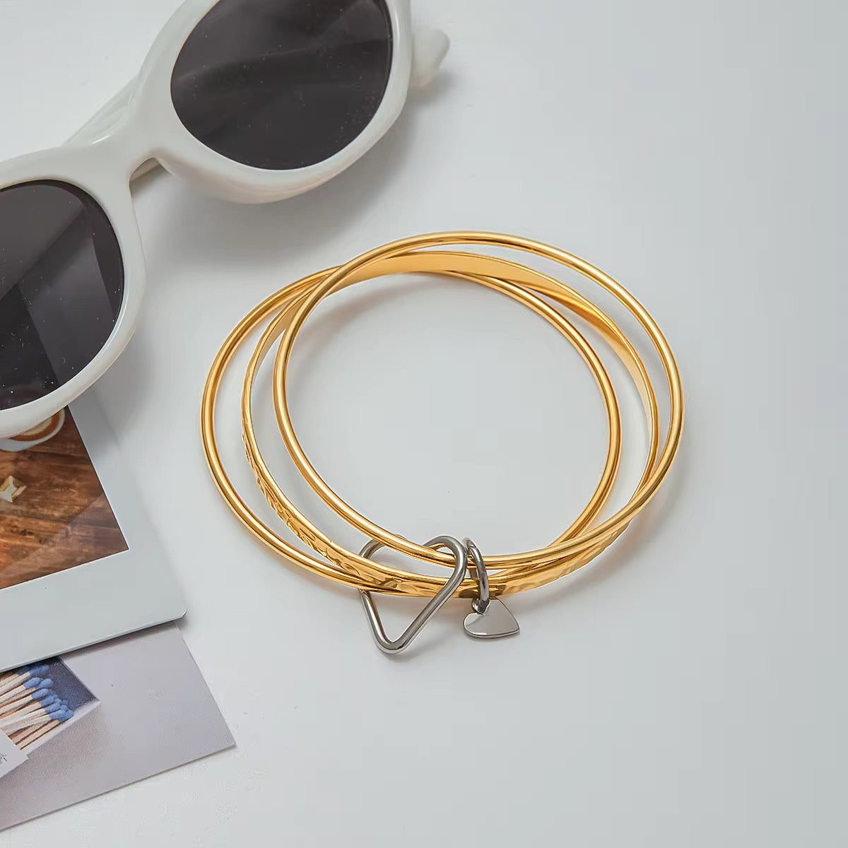 Heart Stacking Bangle