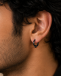 Black Bolt Hoop Earring