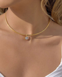 Statement Cuff Necklace - Oval