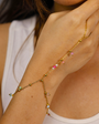 Ira Bead Charm Hand Chain Bracelet