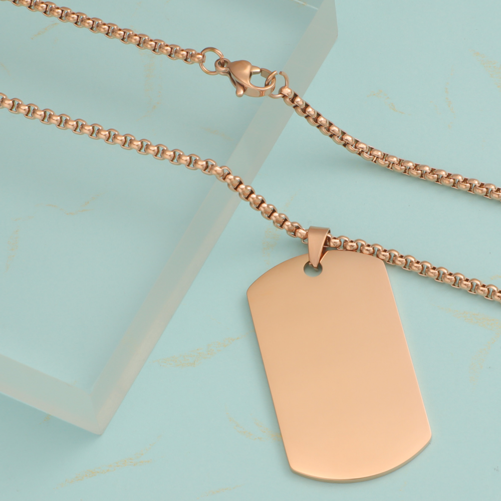 Engravable Tag Chain - Gold