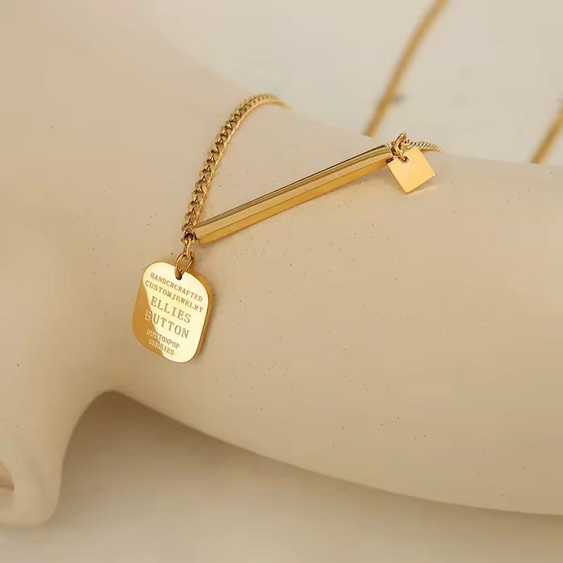Cuban Chain Letter Necklace