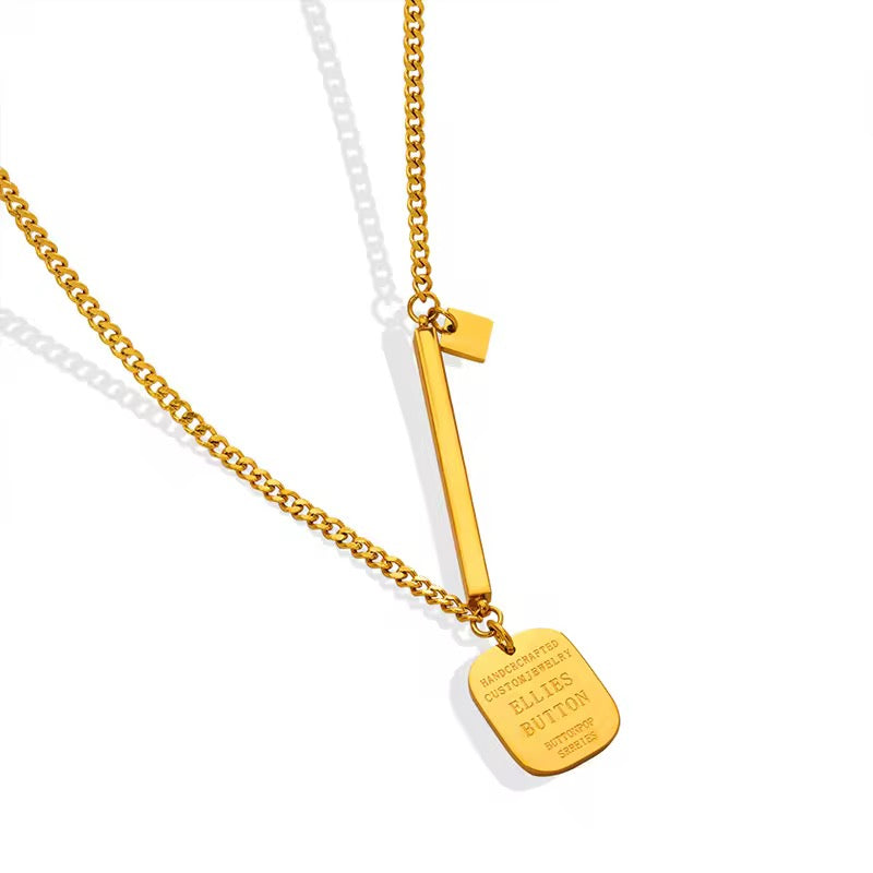 Cuban Chain Letter Necklace