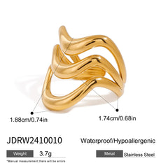 Ripple Wave Resizable Ring