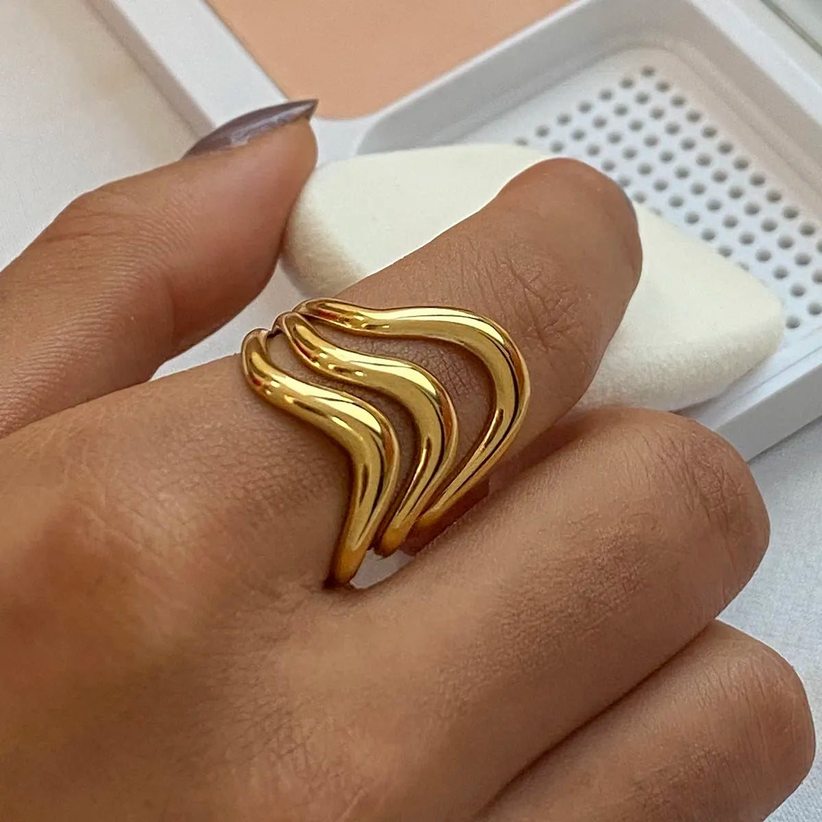 Ripple Wave Resizable Ring