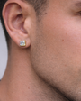 Square Diamond Stud Earring