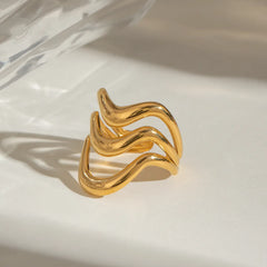 Ripple Wave Resizable Ring