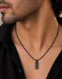 Engravable Apex Box Chain - Black