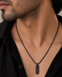 Engravable Apex Box Chain - Black