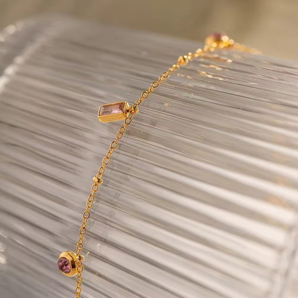 Buy Gold Plated Pink Stone Jewellery 