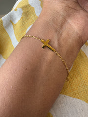 Tiny Cross Bracelet