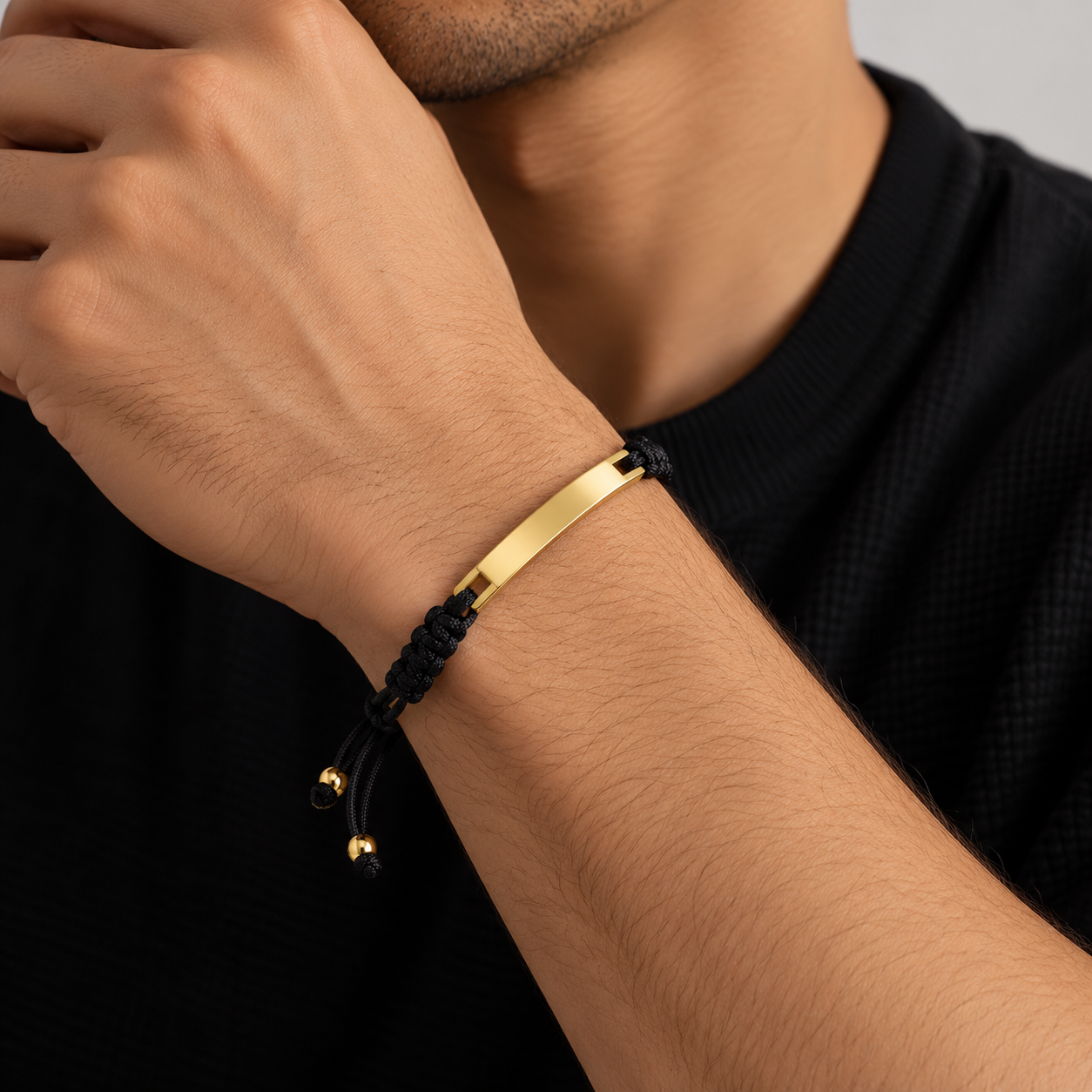 Engravable String Bracelet - Gold