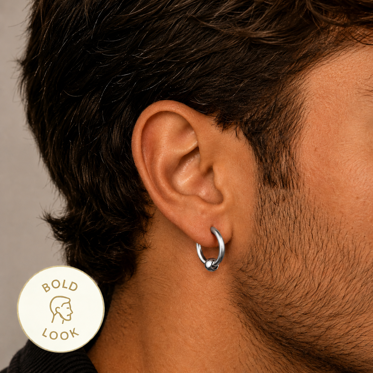 Bolt Hoop Earring - S