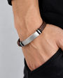 Engravable Leather Bracelet - Brown