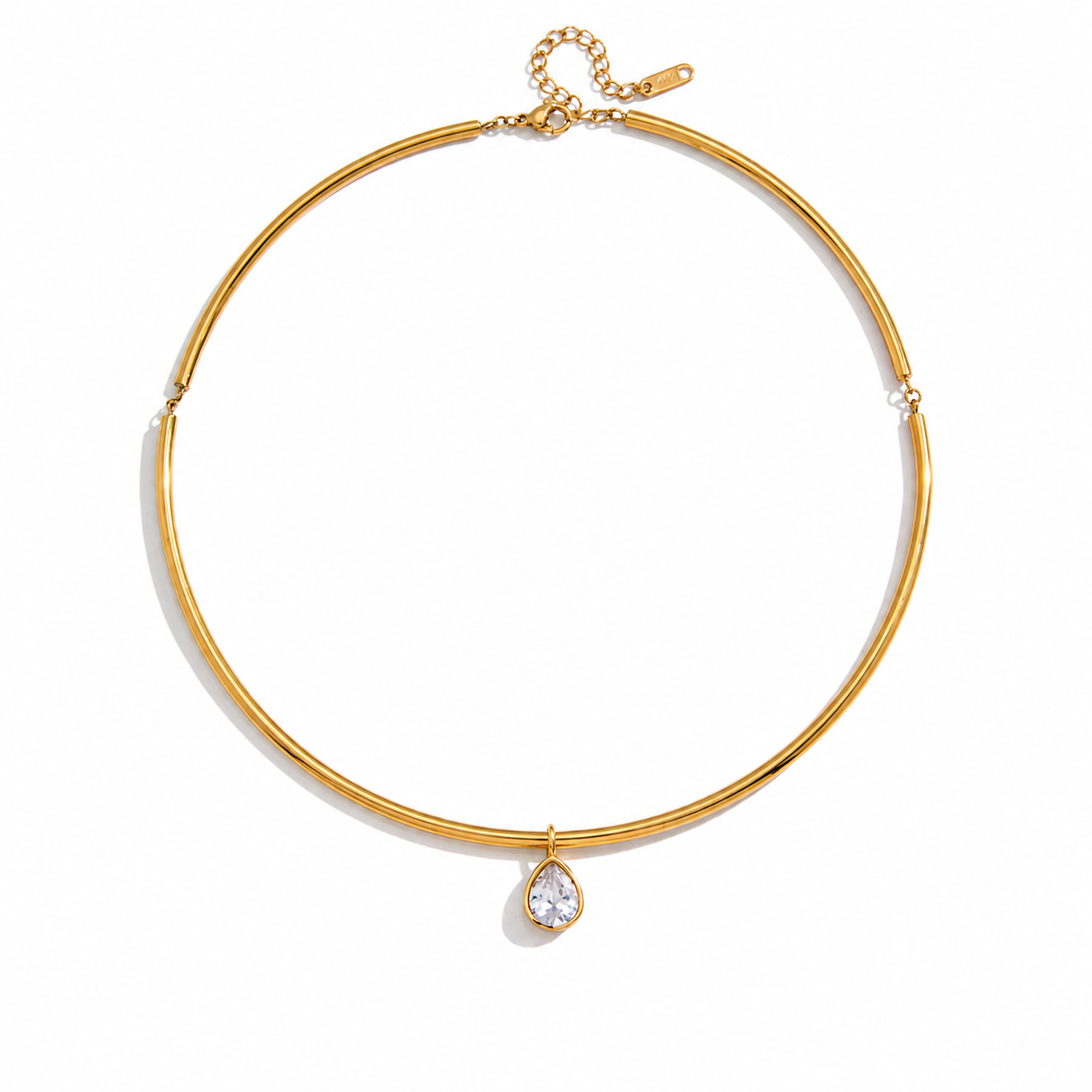 Statement Cuff Necklace - Tear Drop