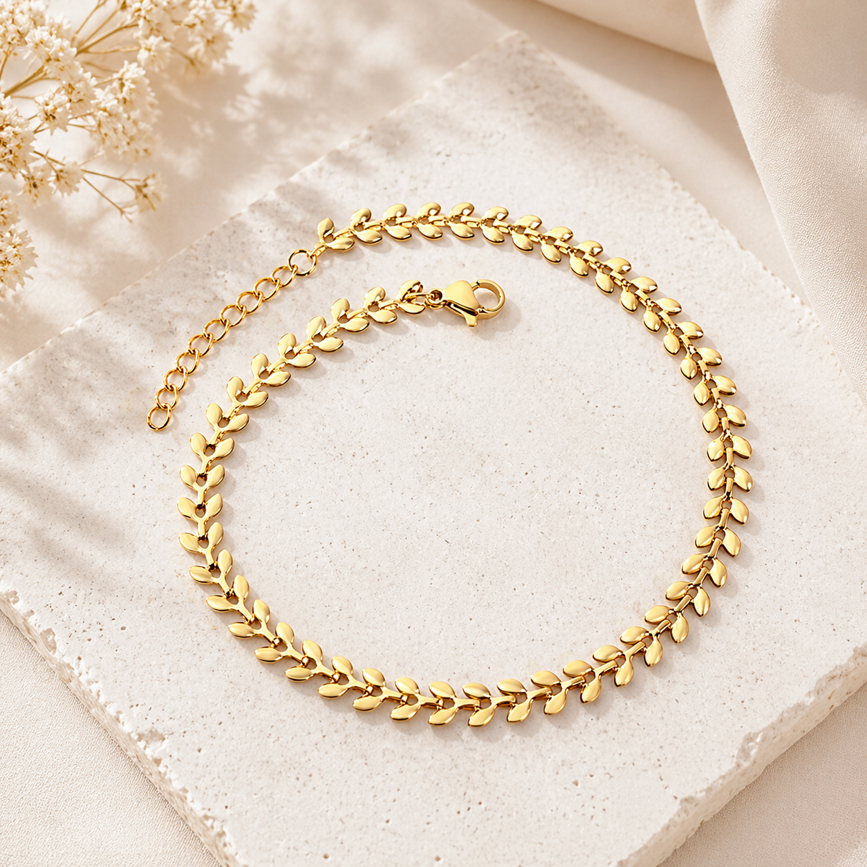 Laurel Leaf Anklet