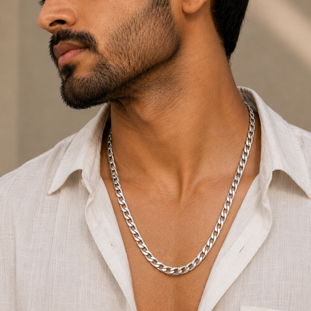 Edge Link Chain - Silver