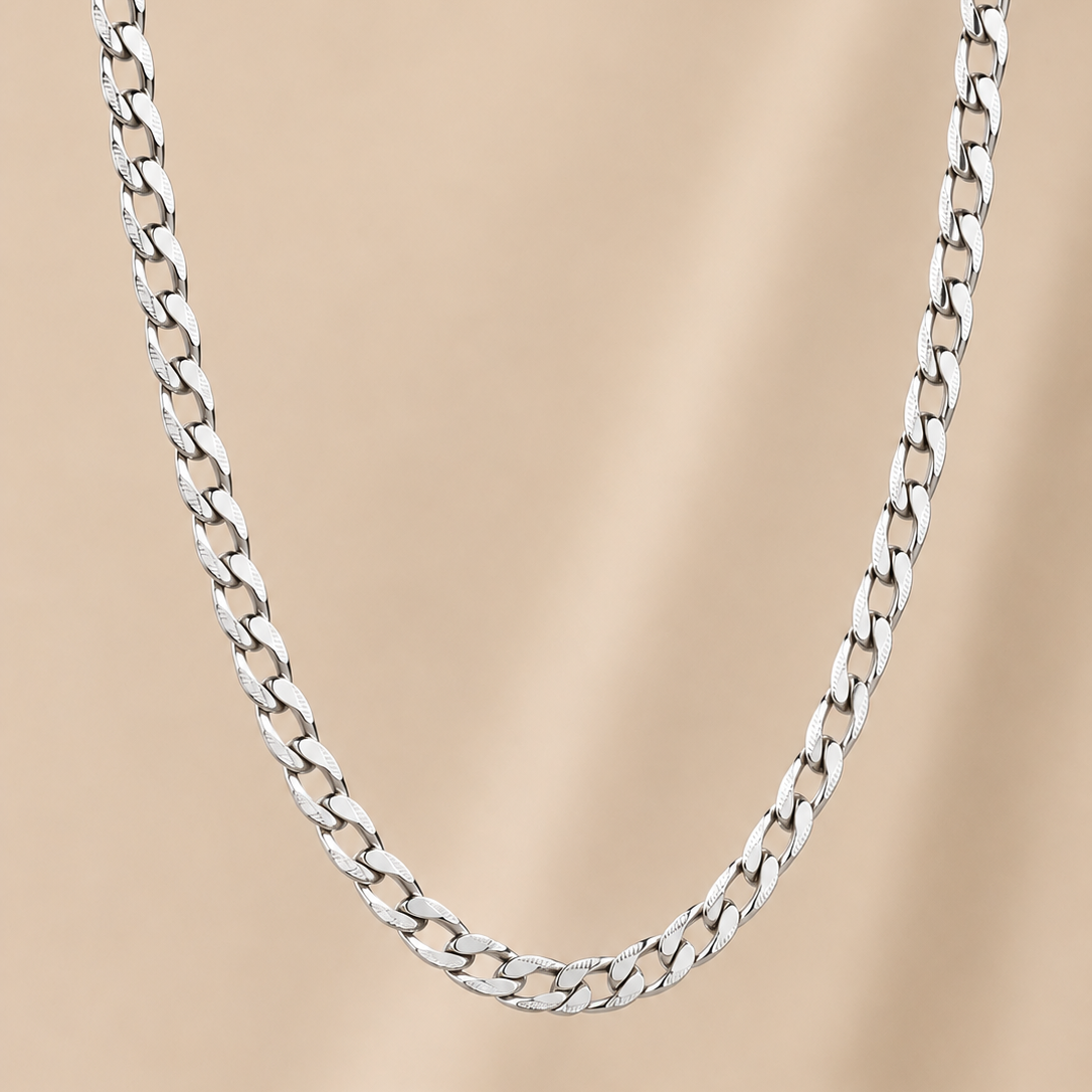 Edge Link Chain - Silver