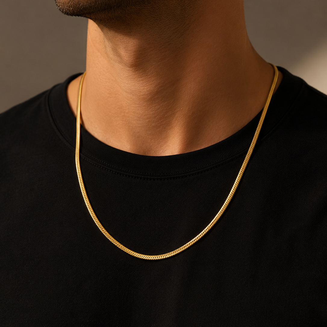 Snake 2mm Chain - Gold