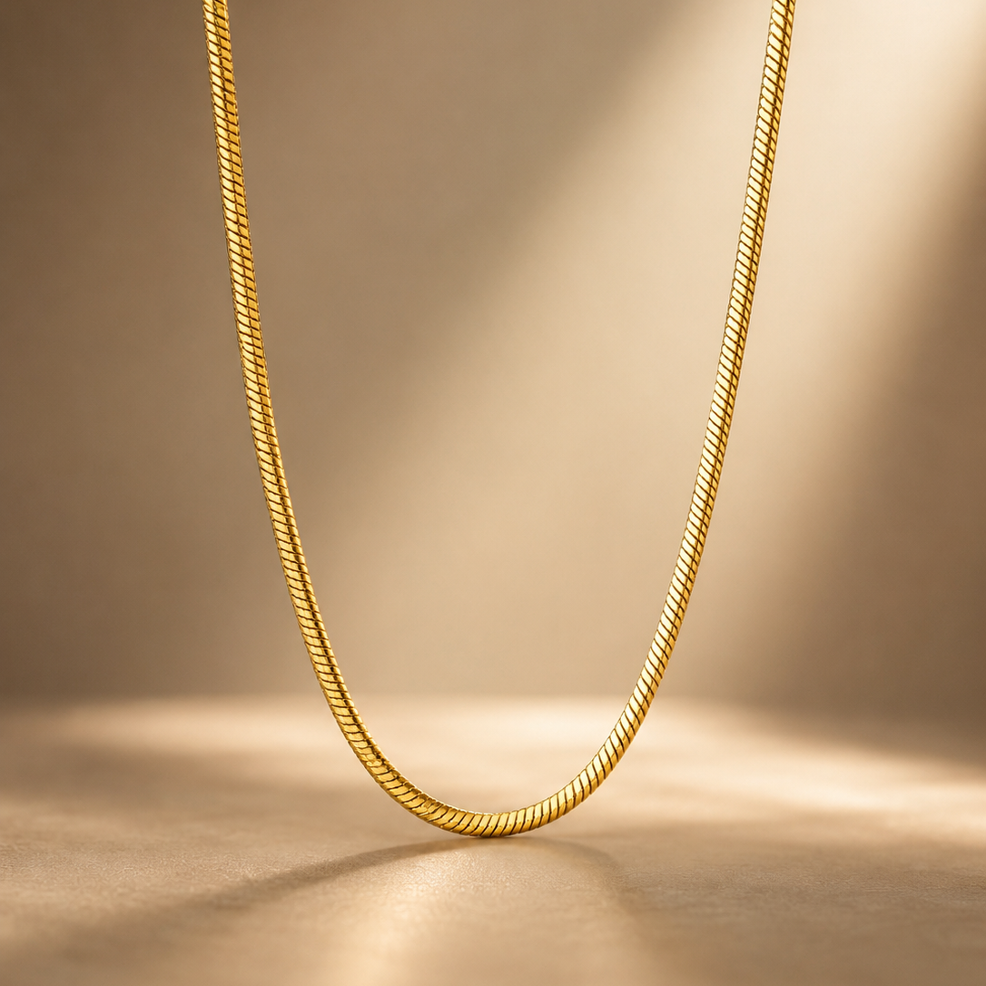 Snake 2mm Chain - Gold