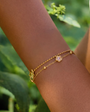 Buy gold-plated double-chain bracelet
